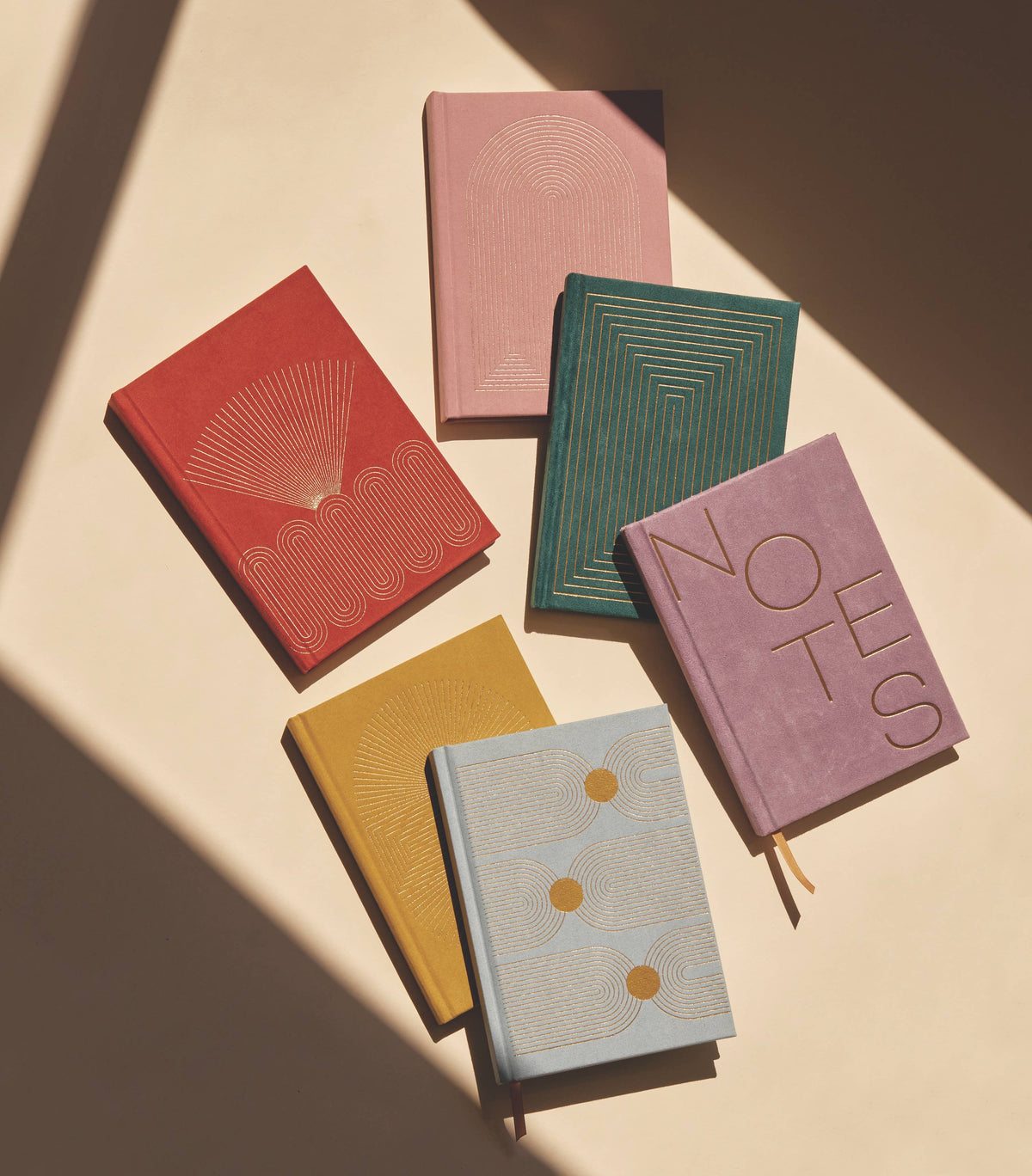 Suede Journals - Linear Boxes Green
