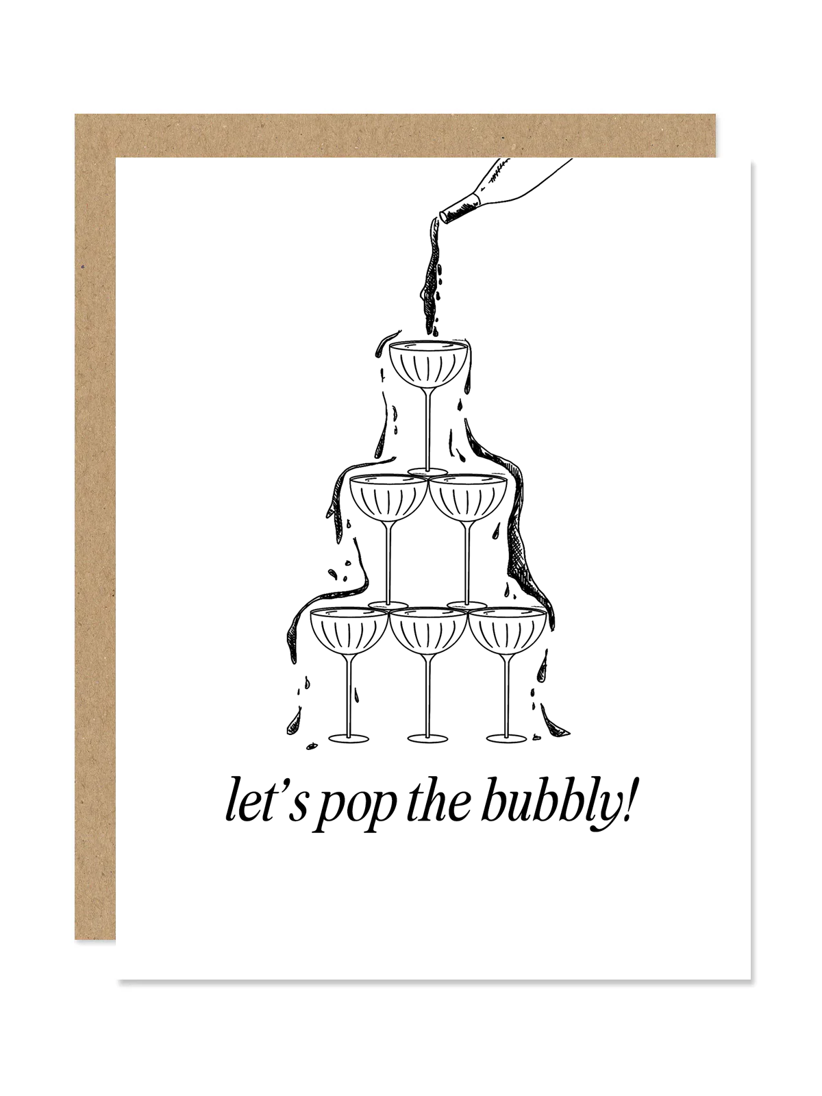 Let's Pop The Bubbly Celebration Card