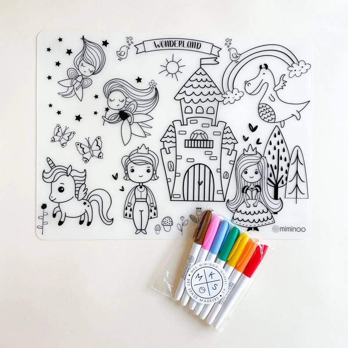 Silicone Reusable Coloring Mat & Markers Set