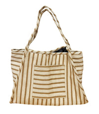 The Easy Tote - Tan Striped
