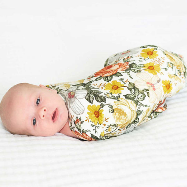 Stretchy Swaddle Blanket - Vintage Floral