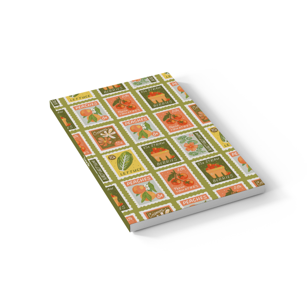 Garden Stamps  Soft Touch Classic Layflat Notebook LFC2213L