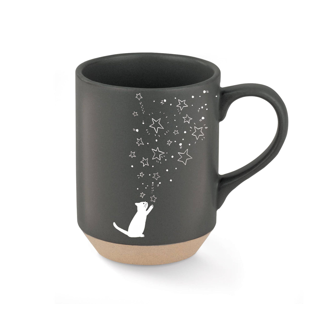 STONEWARE MUG CELESTIAL CAT