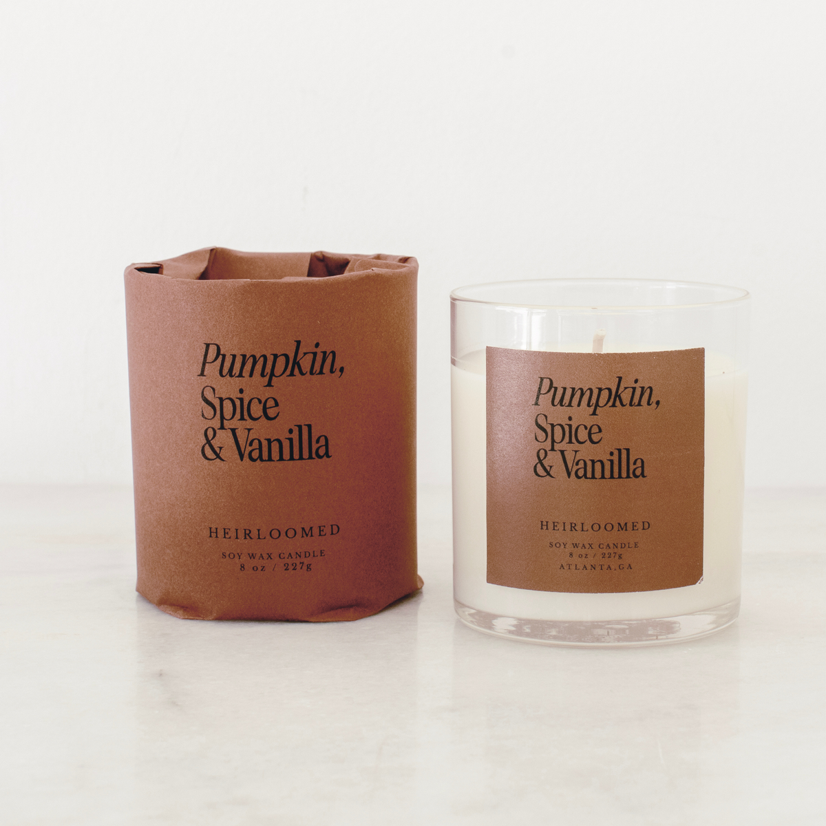Heirloomed Candle - Pumpkin, Spice & Vanilla - Fall Candle