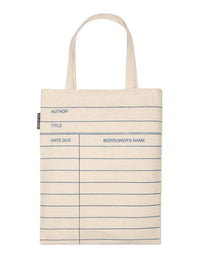Library Card Natural Tote