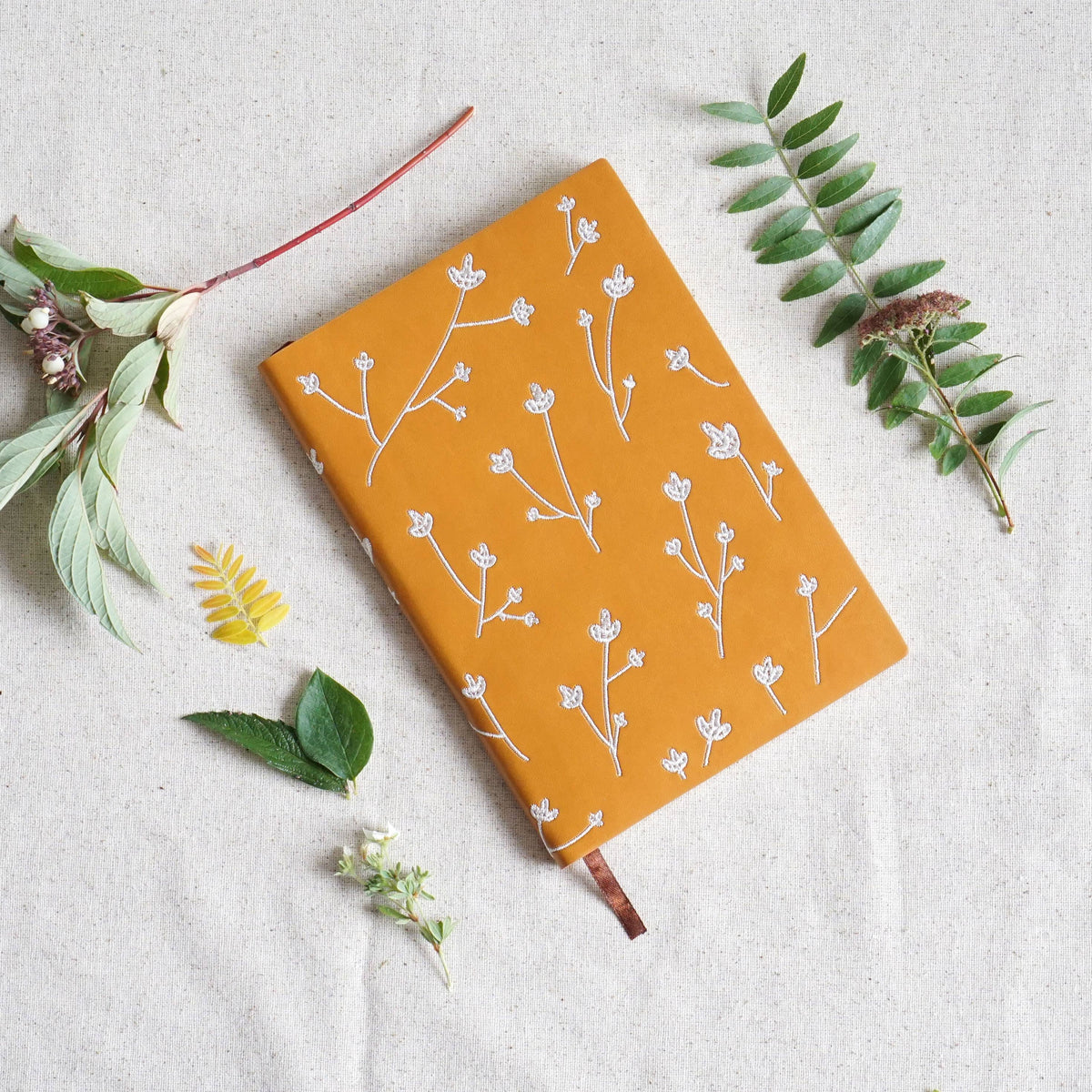 Samantha Embroidered Layflat Journal Notebook