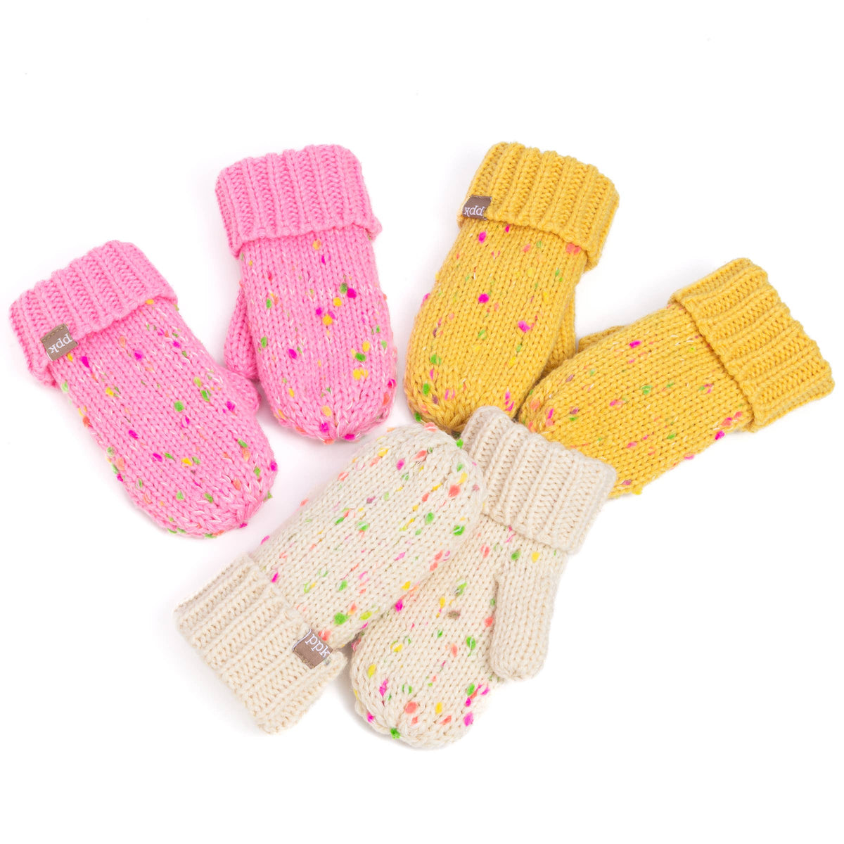 Speckled Knit Mittens