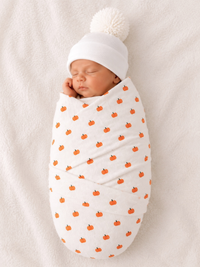 Pumpkin / Organic Pointelle Swaddle