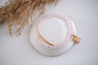 Genuine Gemstone and Gold Double Wrap Bracelet