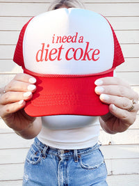 I Need A Diet Coke Mesh Back Trucker Hat