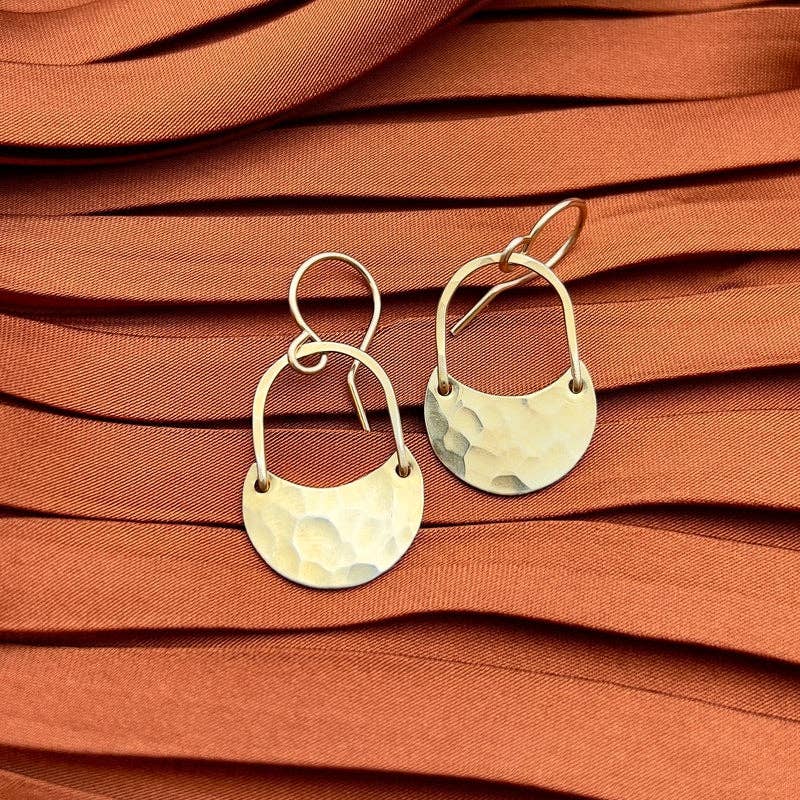 Handmade Golden Moon Earrings