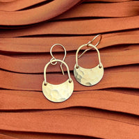 Handmade Golden Moon Earrings