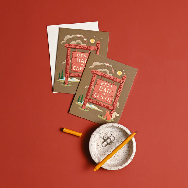 Best Dad on Earth Greeting Card