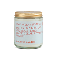Two Weeks Notice Candle