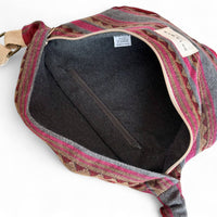 Pink & Teal Striped Jacquard Fanny Pack (Aura)
