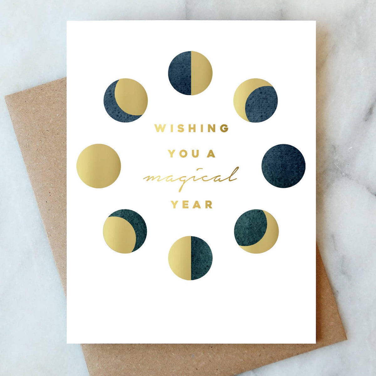 Phases of the Moon Birthday Card