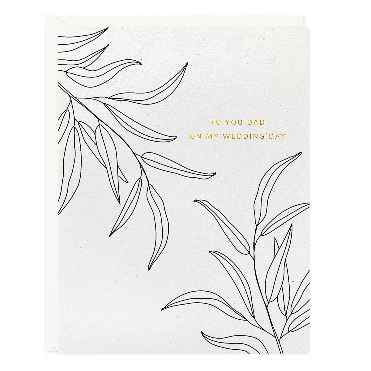 Dad Wedding Day Botanical Card