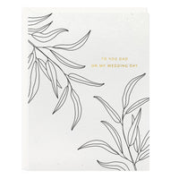 Dad Wedding Day Botanical Card