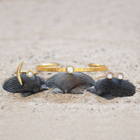 Mother of Pearl Hammered Cuff