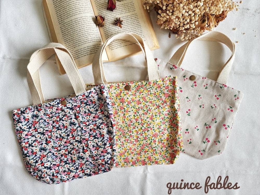 Cherry Cotton Mini Tote