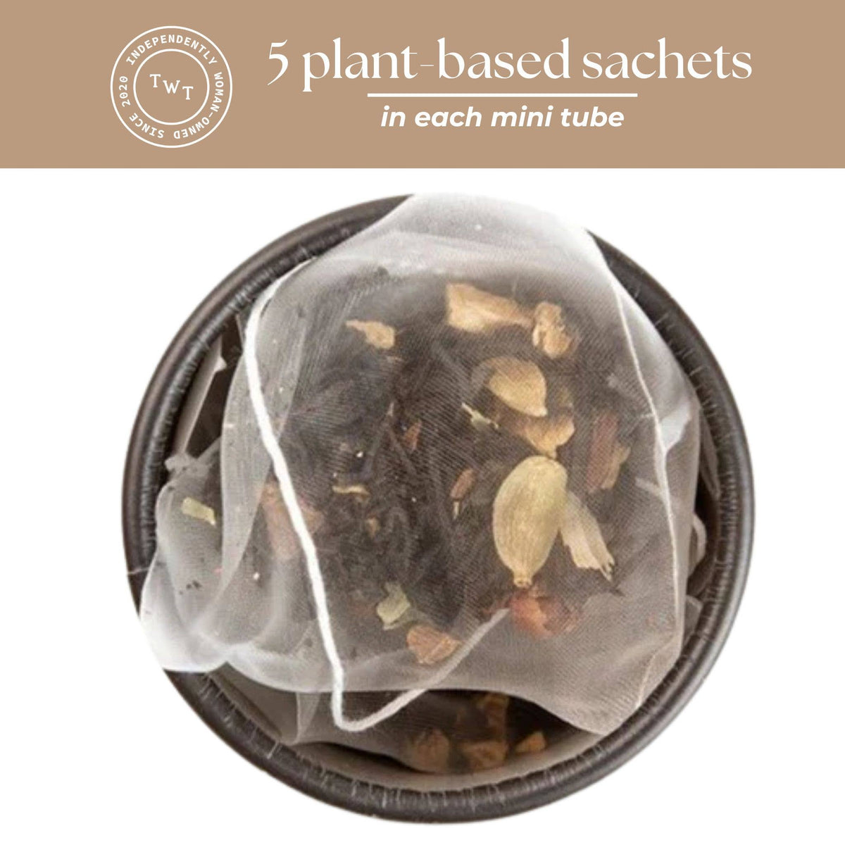 Bombay Masala Chai Black Tea Mini Tea Tube Gift (5 tea bags)