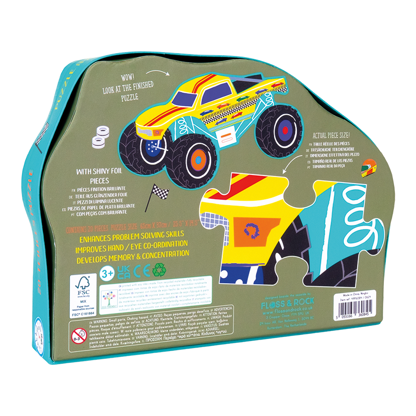 Monster Truck Shaped Puzzle - 20 pieces