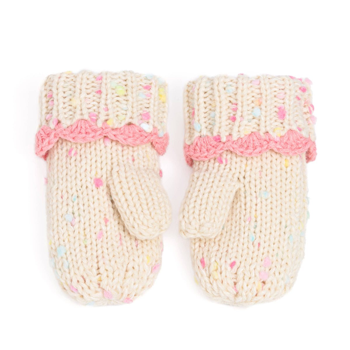 Knit Mittens with Lace