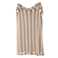 Striped Luxe Home Blanket with Tassels