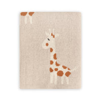 Giraffe - Organic Cotton Jacquard Sweater Knit Baby Blanket
