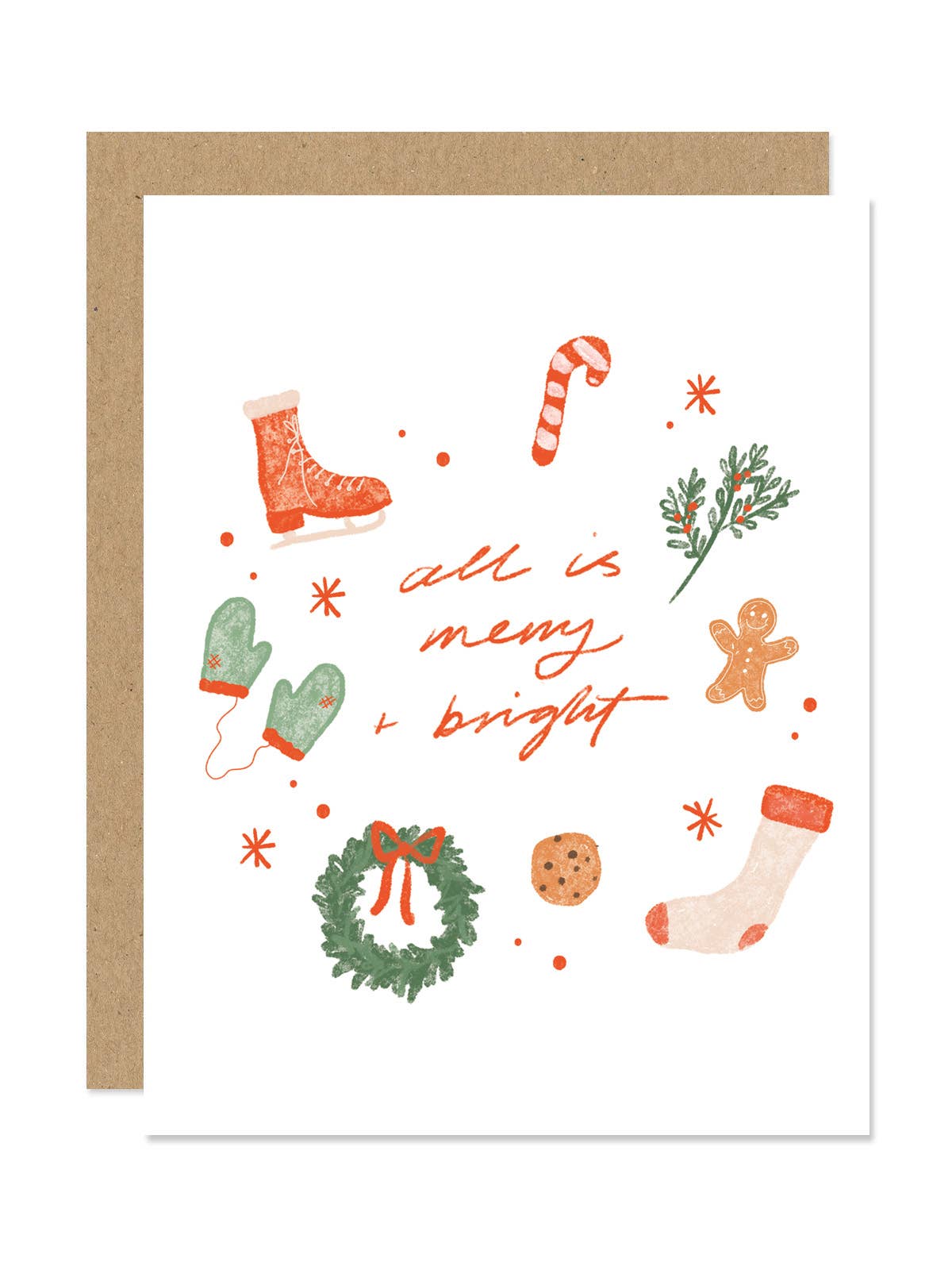 All is Merry + Bright Holiday Card