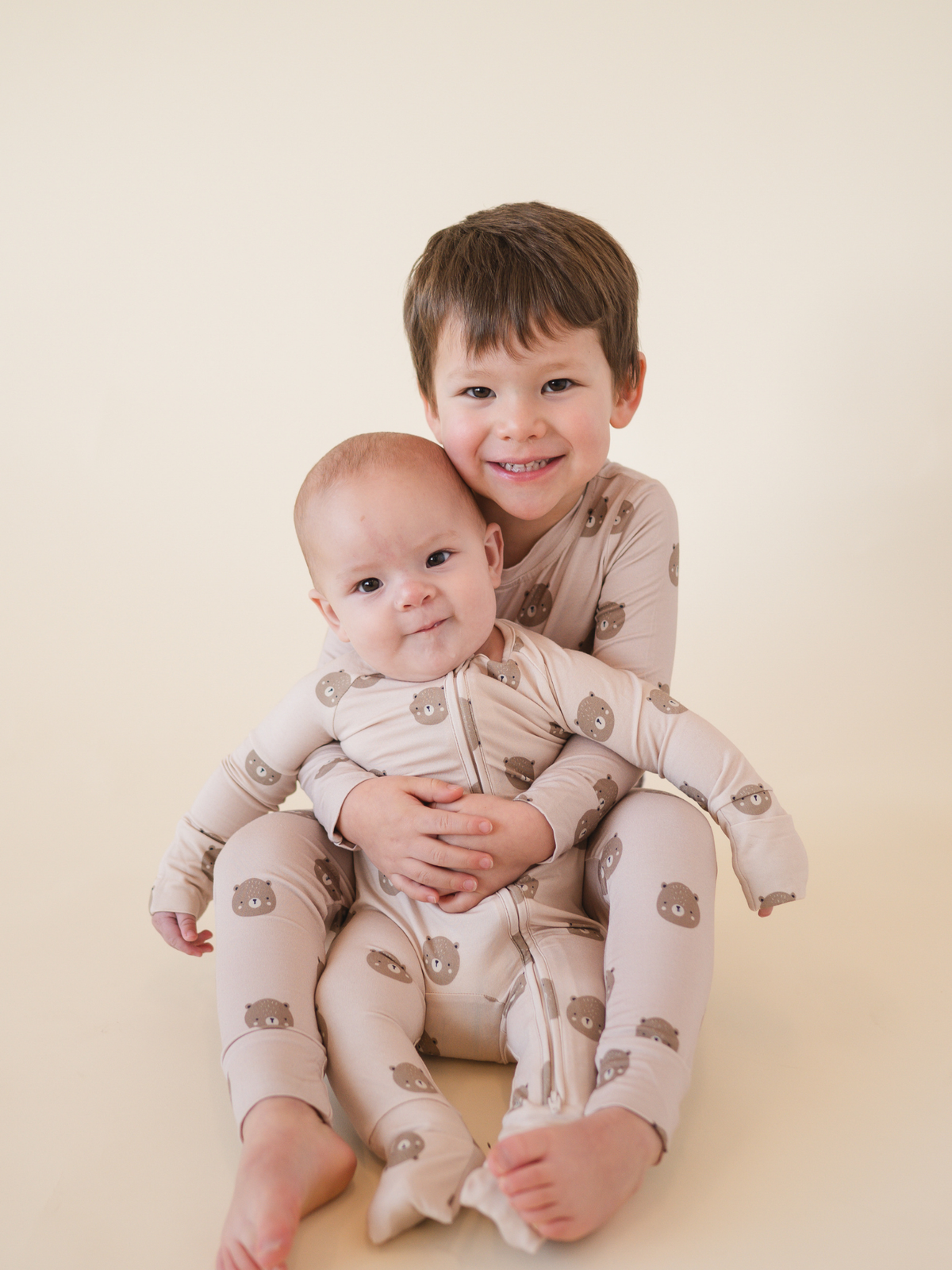 Bamboo 2-Way Convertible Zip Onesie Romper - Teddy