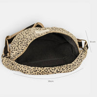 Beige & Black Leopard Jacquard Fanny Pack (Koto)