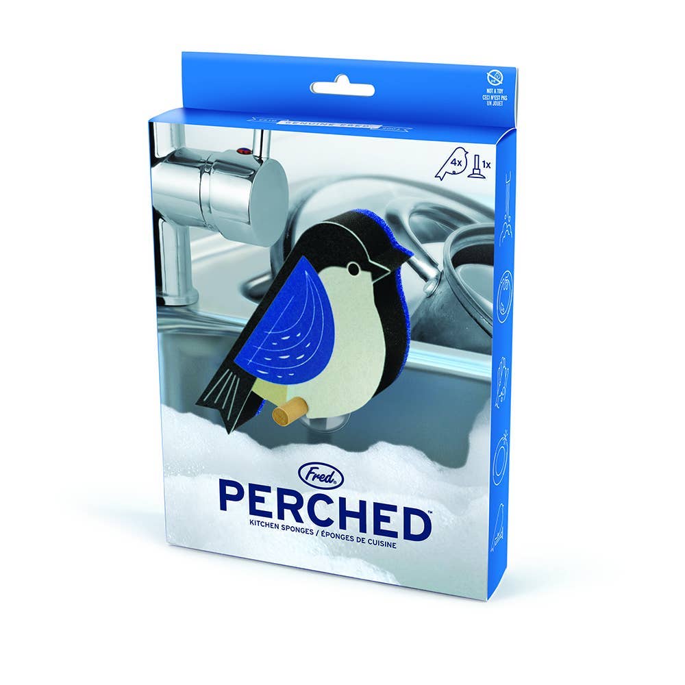 Perched Bird Sponges- Set of 4