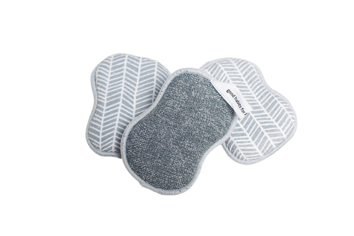 RE:Usable Sponge Set of 3 - Branches in Grey