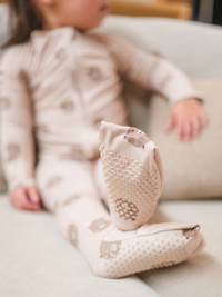 Bamboo 2-Way Convertible Zip Onesie Romper - Teddy