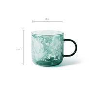 Green Nouveau Glass Mug