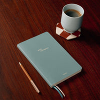 Lined Notebook, A5 Softcover, PU Leather -  Work in Progress