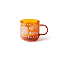 Brown Found Botanicals Glass Mug