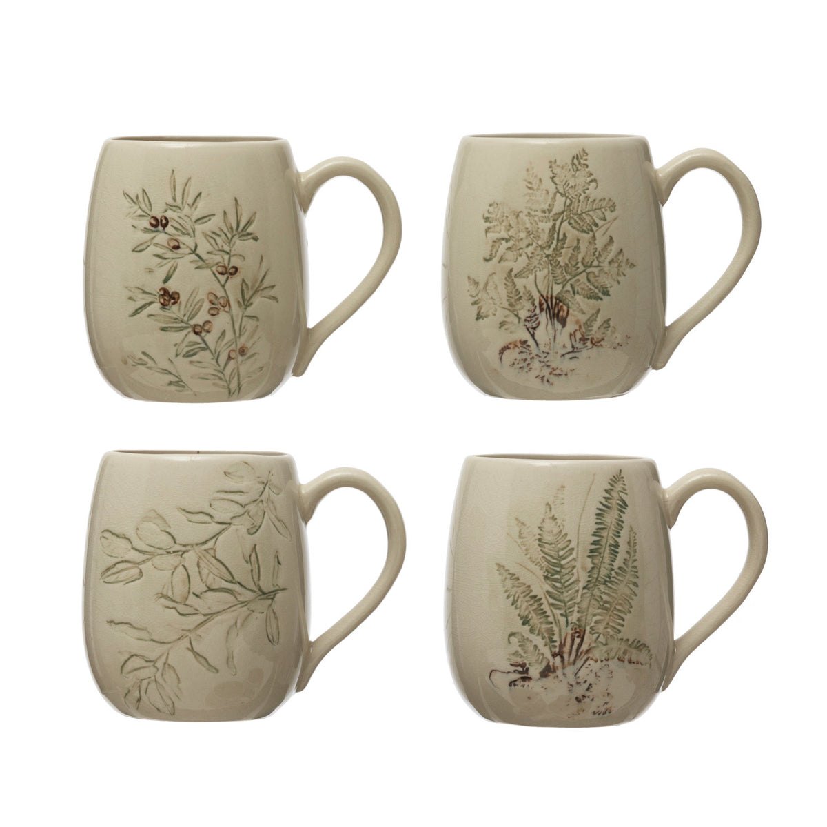 16 oz. Debossed Stoneware Mug, 4 Styles (Each One Will Vary)