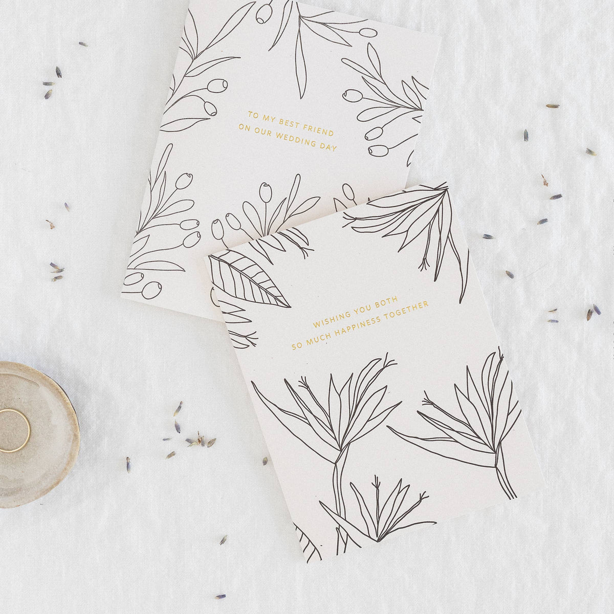 Happiness Wedding Botanical Card