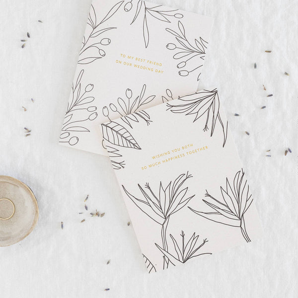 Happiness Wedding Botanical Card