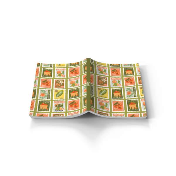 Garden Stamps  Soft Touch Classic Layflat Notebook LFC2213L