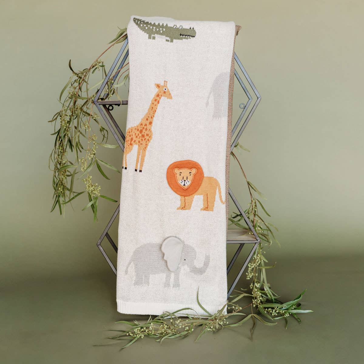 Savannah-Organic 3D Jacquard Sweater Knit Baby Blanket