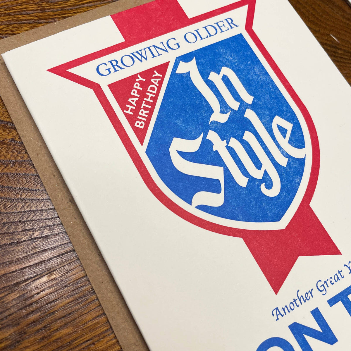 Growing older in style Birthday Card