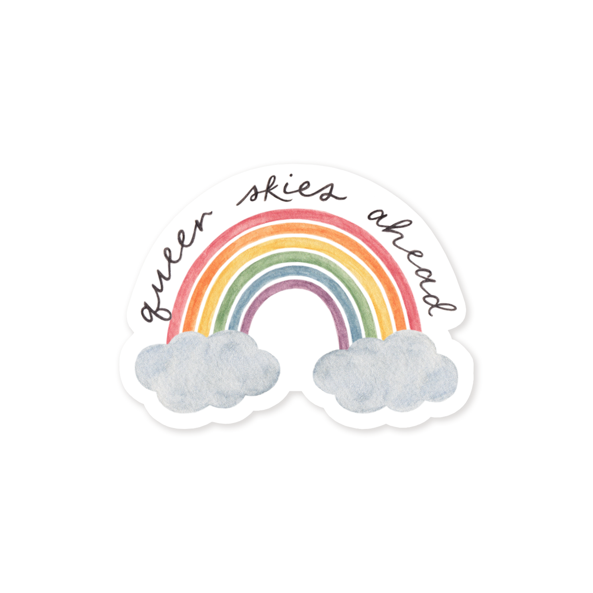 Queer Skies Rainbow Pride Sticker