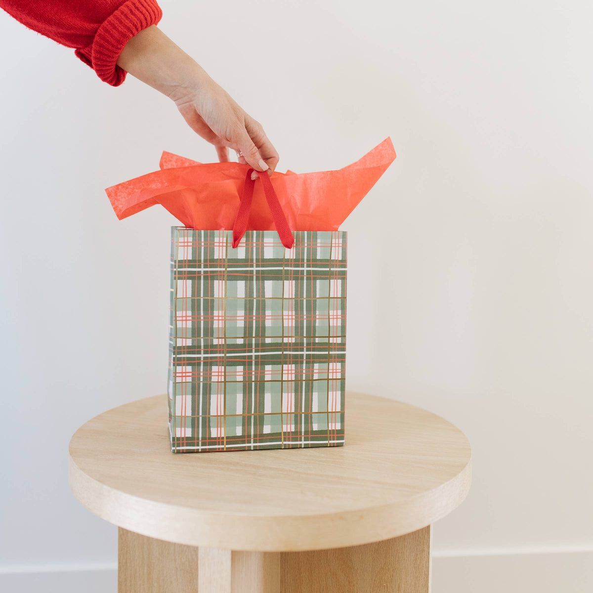 Holiday Plaid Gift Bag
