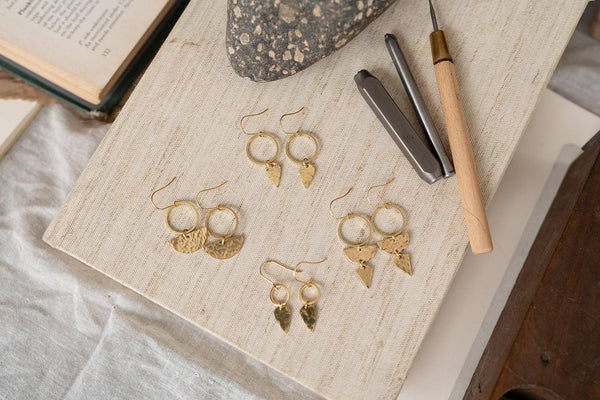 Little Pike Brass Earrings