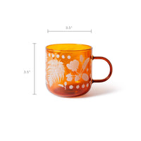 Brown Found Botanicals Glass Mug