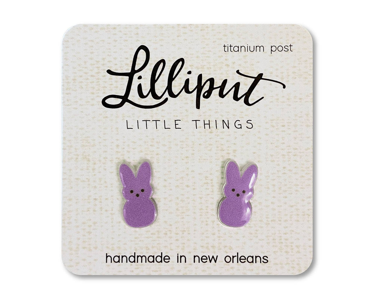 Marshmallow Easter Peeps Bunny Earrings