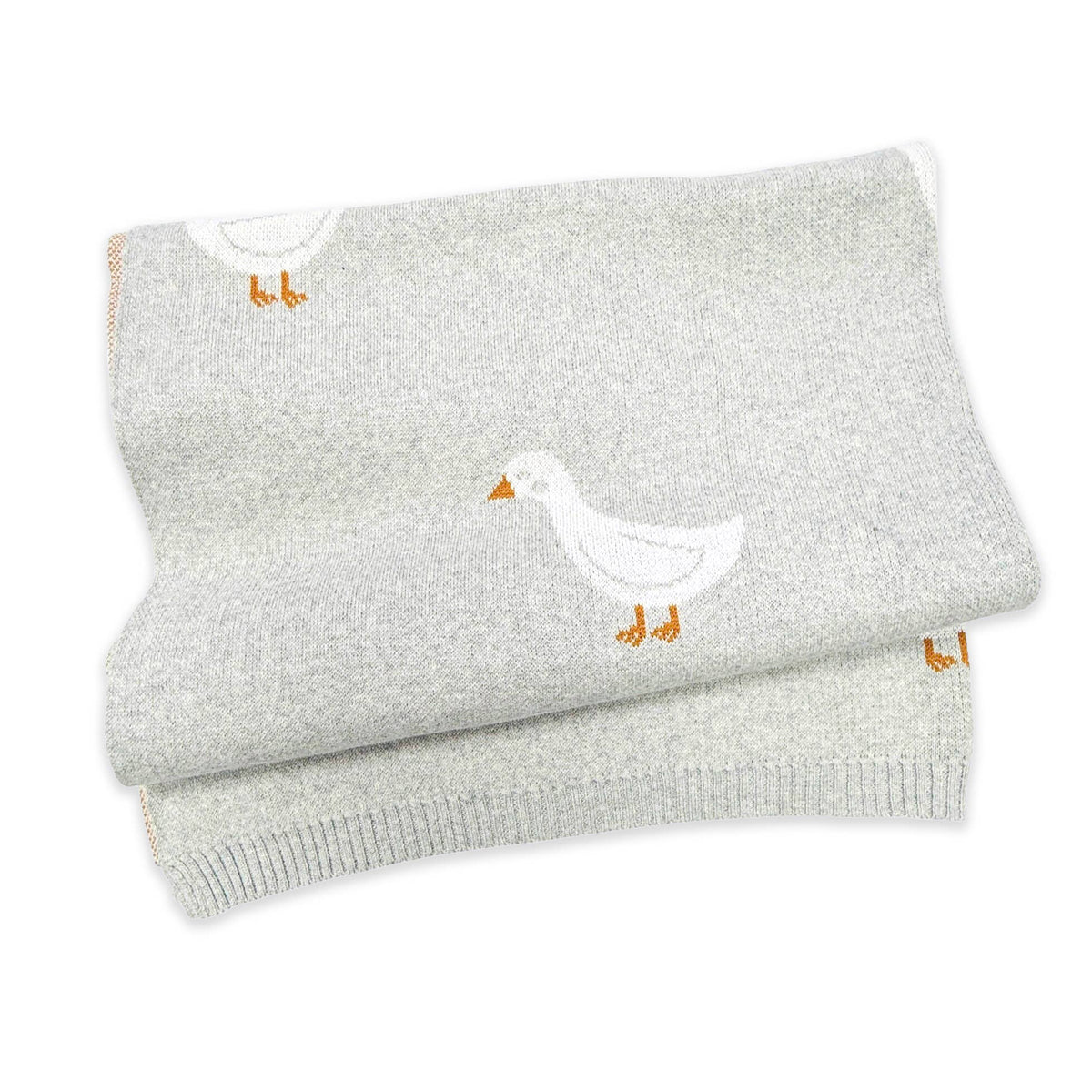 Duck Waddle - Organic Jacquard Knit Baby Blankets